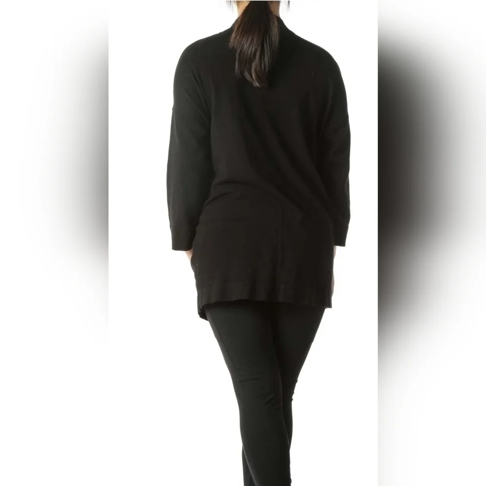 ZARA Black 3/4 Sleeve Pocketed Knit Cardigan, Size S - Picture 4 of 11